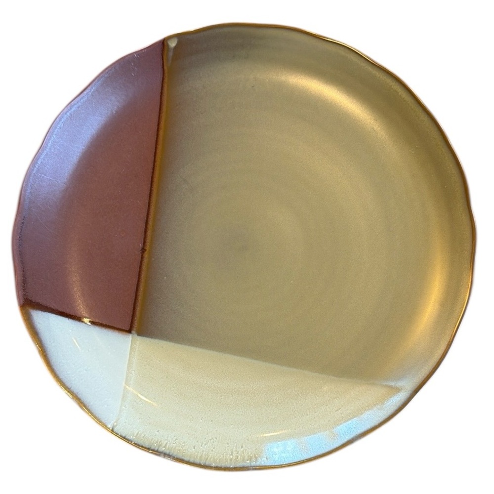 Sango Gold Dust Sienna 5039 Large 12.5” Round Serving Platter Chop Plate